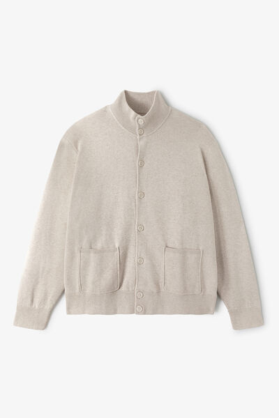 Gilet boutonn&eacute; col montant