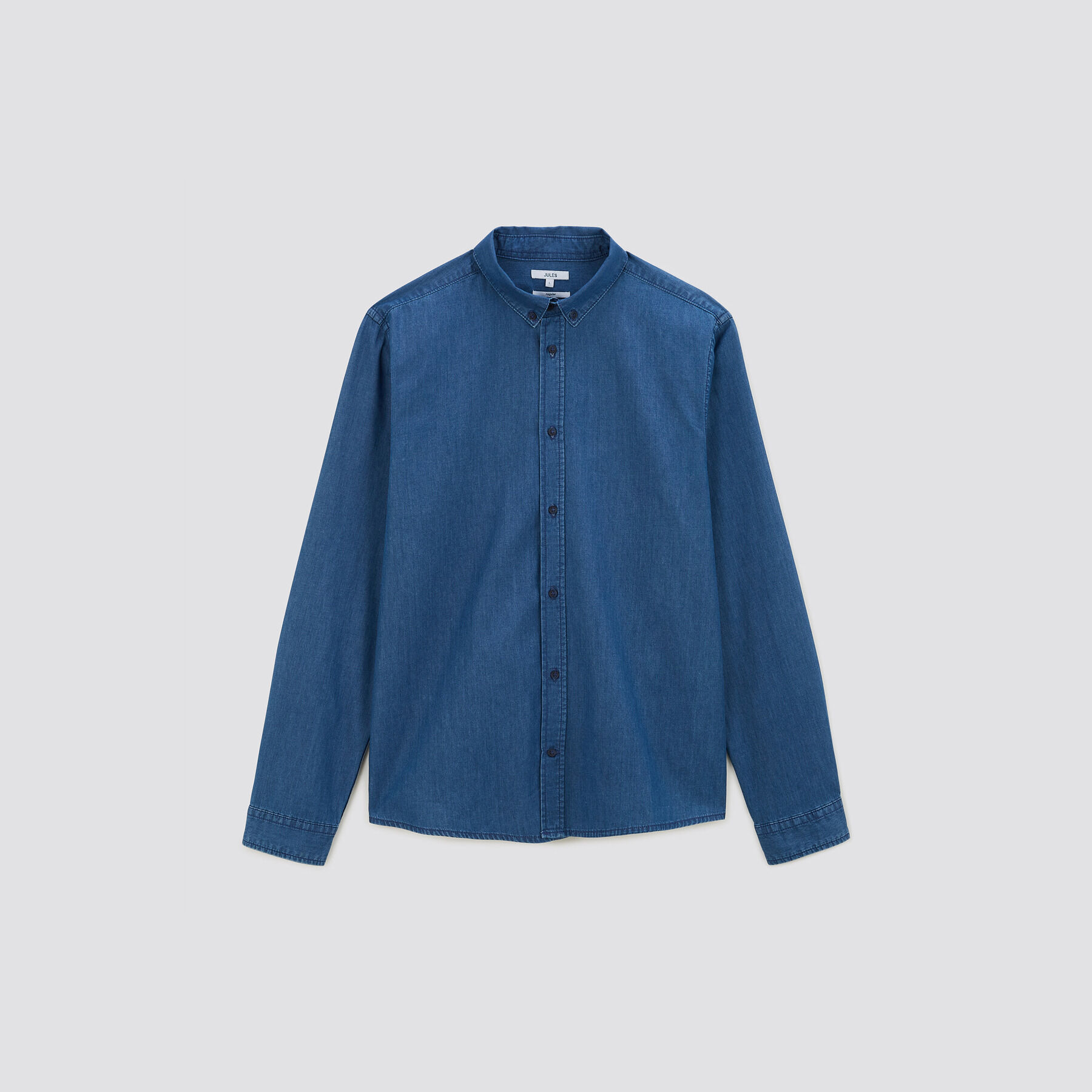 Chemise regular denim coton biologique Bleu moyen Jules