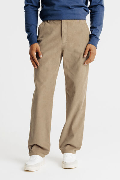 Loose fit chinobroek in fluweel