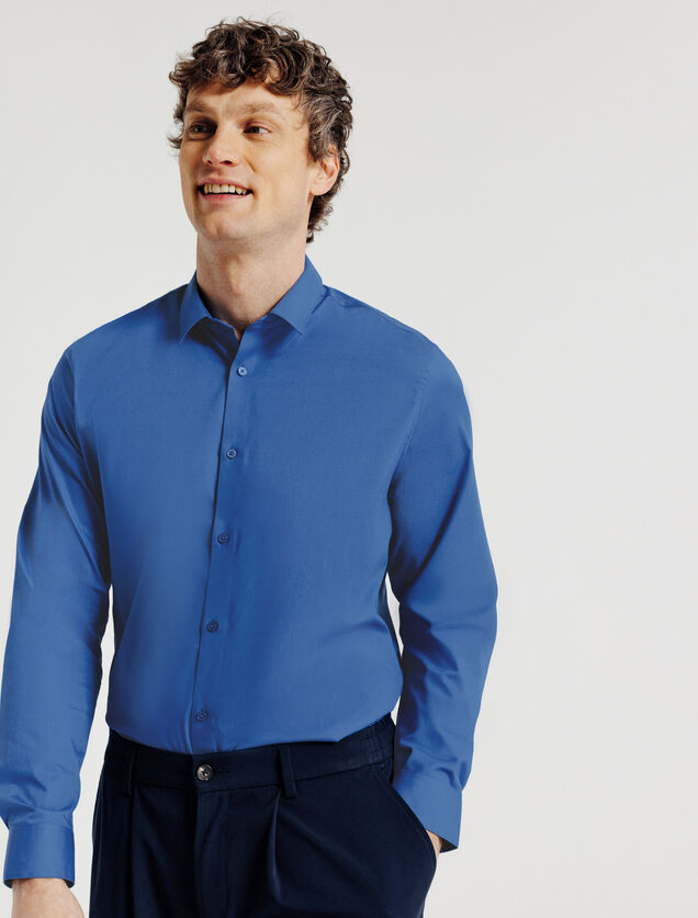 Regular fit effen hemd