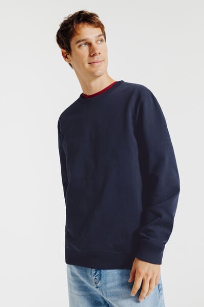 Effen sweater met ronde hals