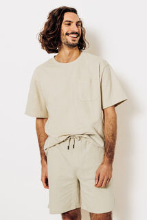 Tee shirt matière éponge col rond