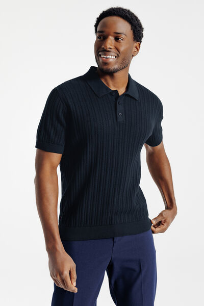 Polo en maille manches courtes jeux de points