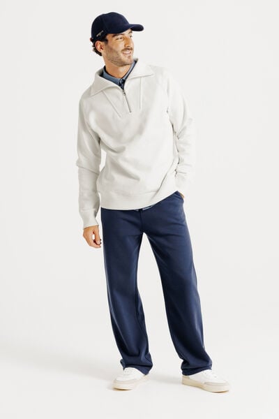 Sweater truckerskraag met rits