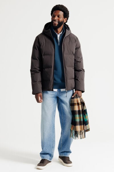 Effen sweater met opstaande ritskraag