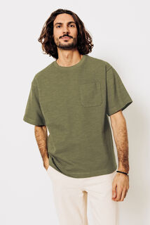 Tee shirt matière éponge col rond