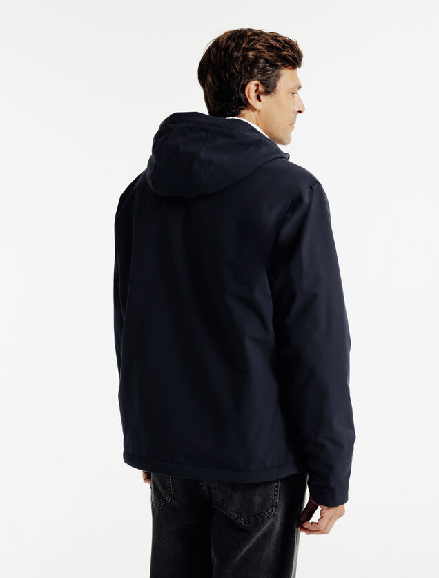 Blouson &agrave; capuche doubl&eacute; en sherpa