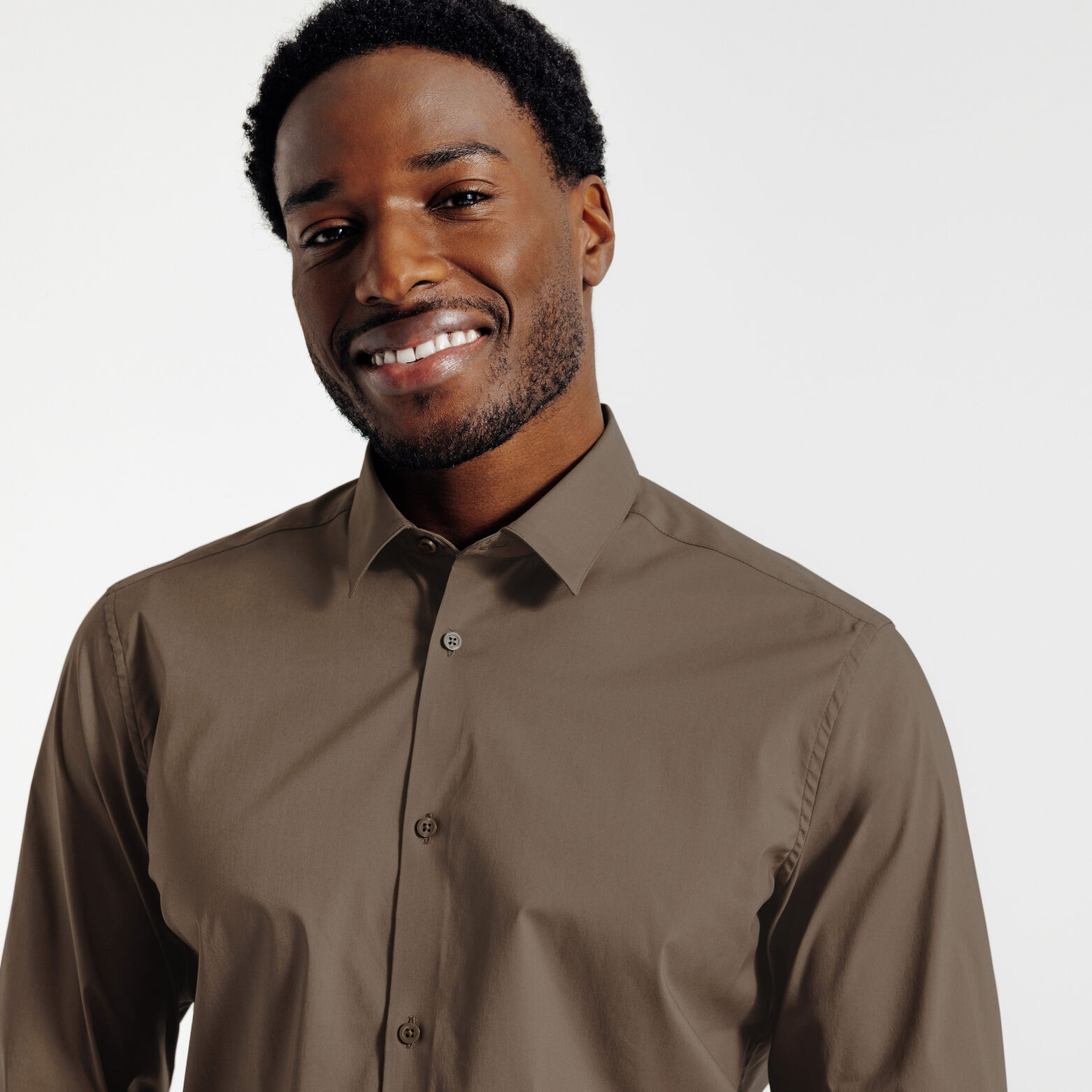 Chemise slim unie coton