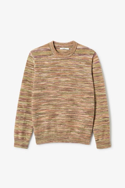 Pull col rond mousseux coton majoritaire
