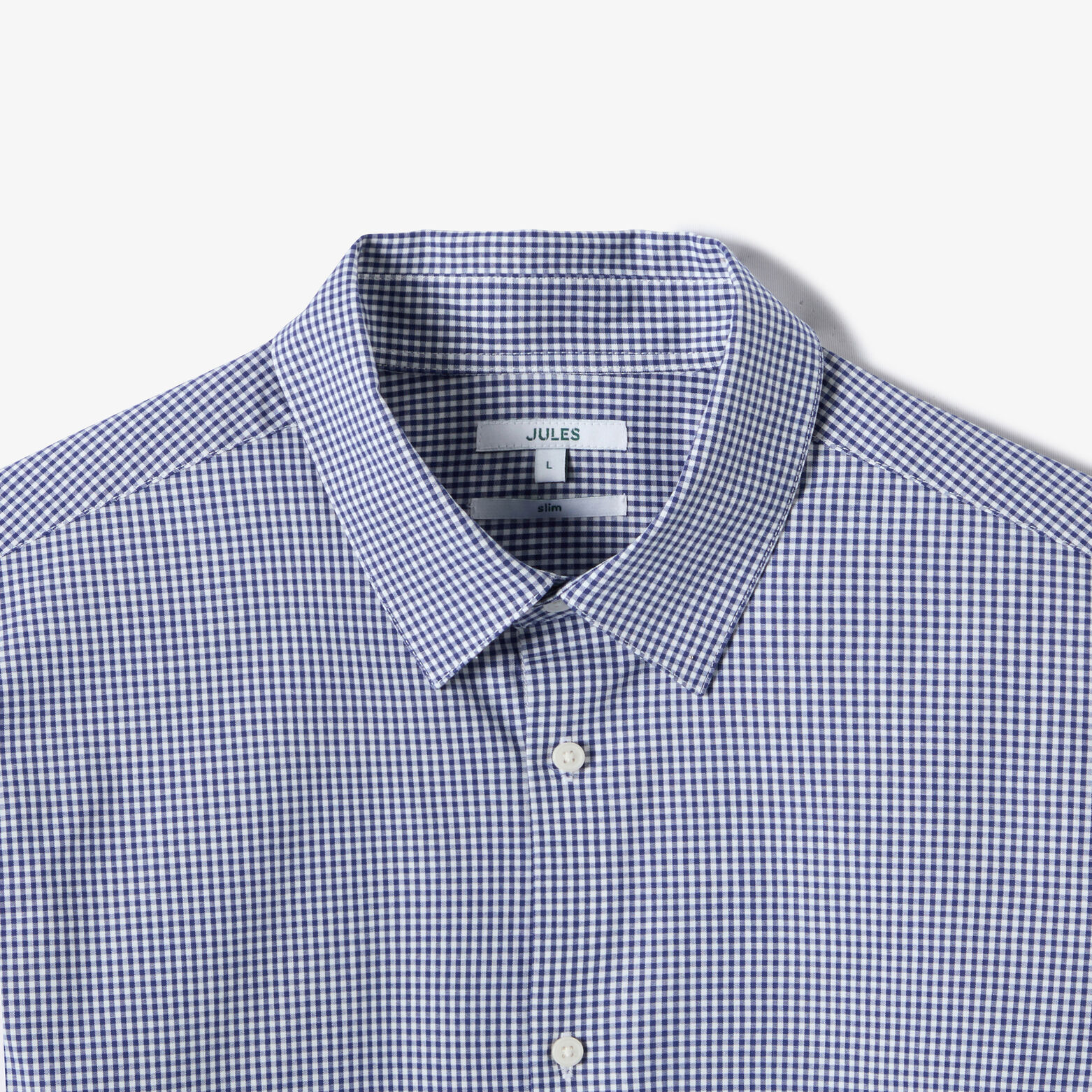 Chemise 100% coton slim &agrave; carreaux