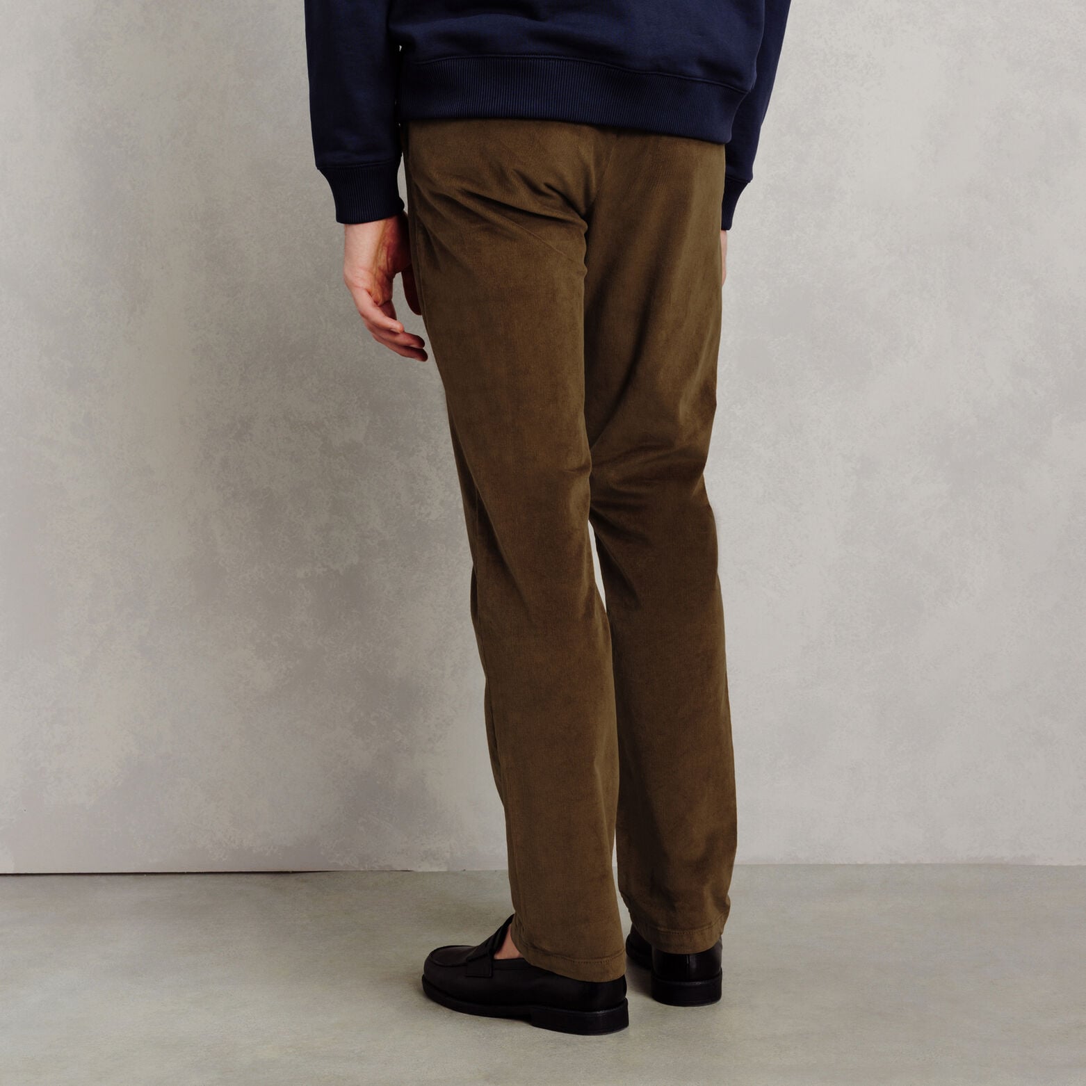Fluwelen straight chinobroek