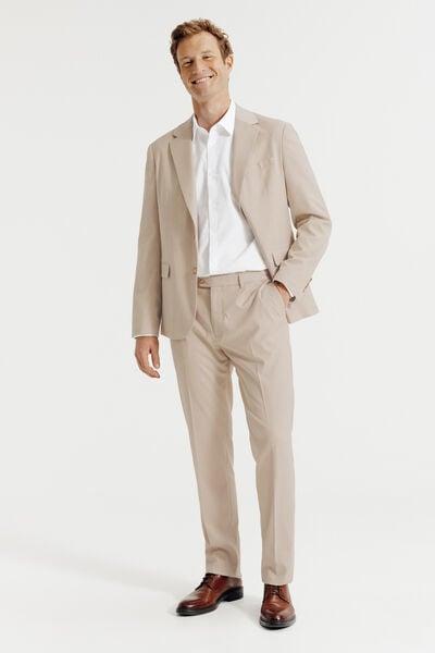 Comfort fit kostuumbroek in twill