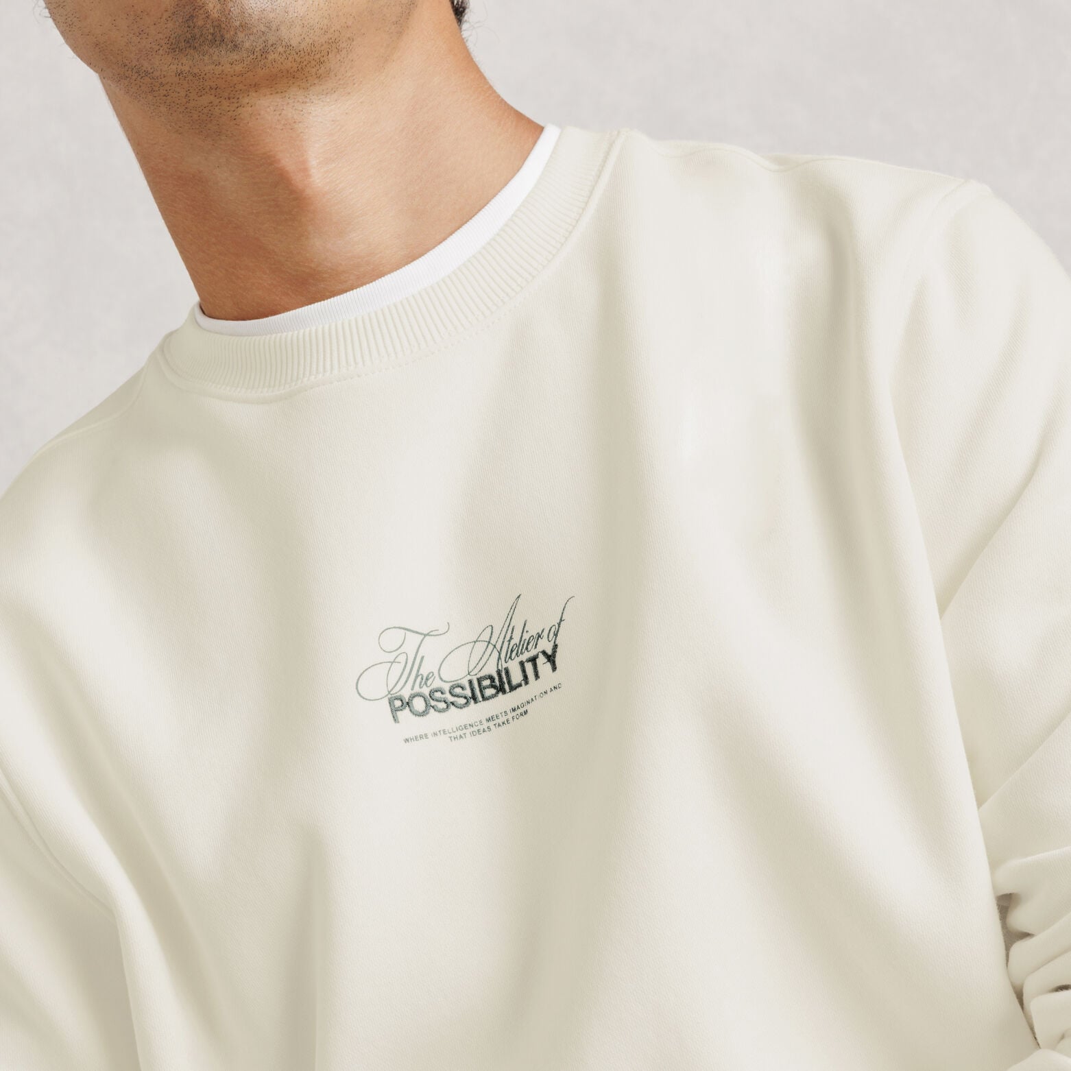 Sweat col rond imprim&eacute; devant dos
