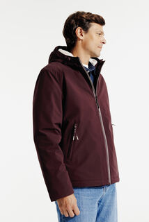 Blouson à capuche doublé en sherpa