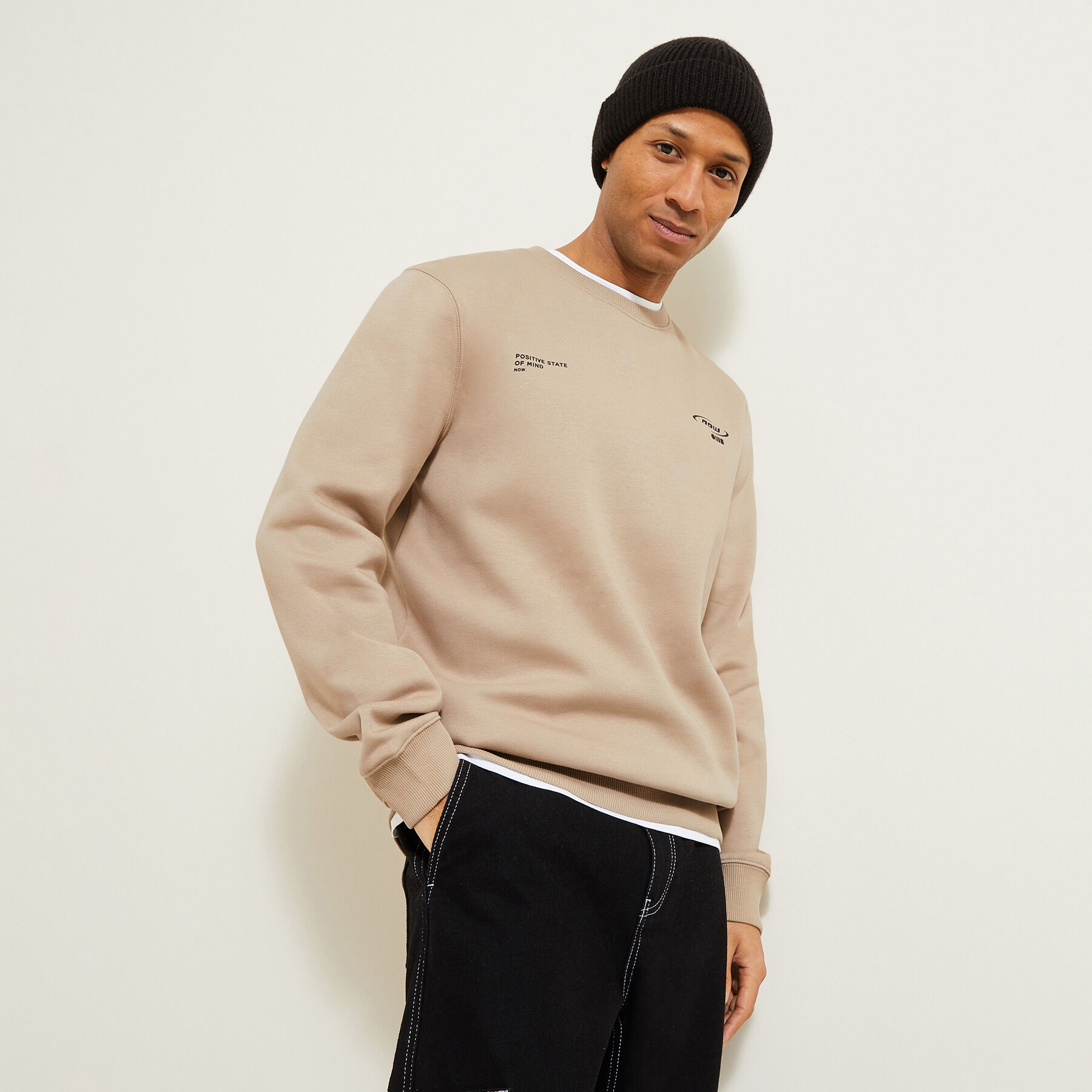 Sweat-shirt à Col Rond - Motif Quart De Cheval - Taille Unisexe - T-ShirtQueen - Neuf Sans Étiquettes