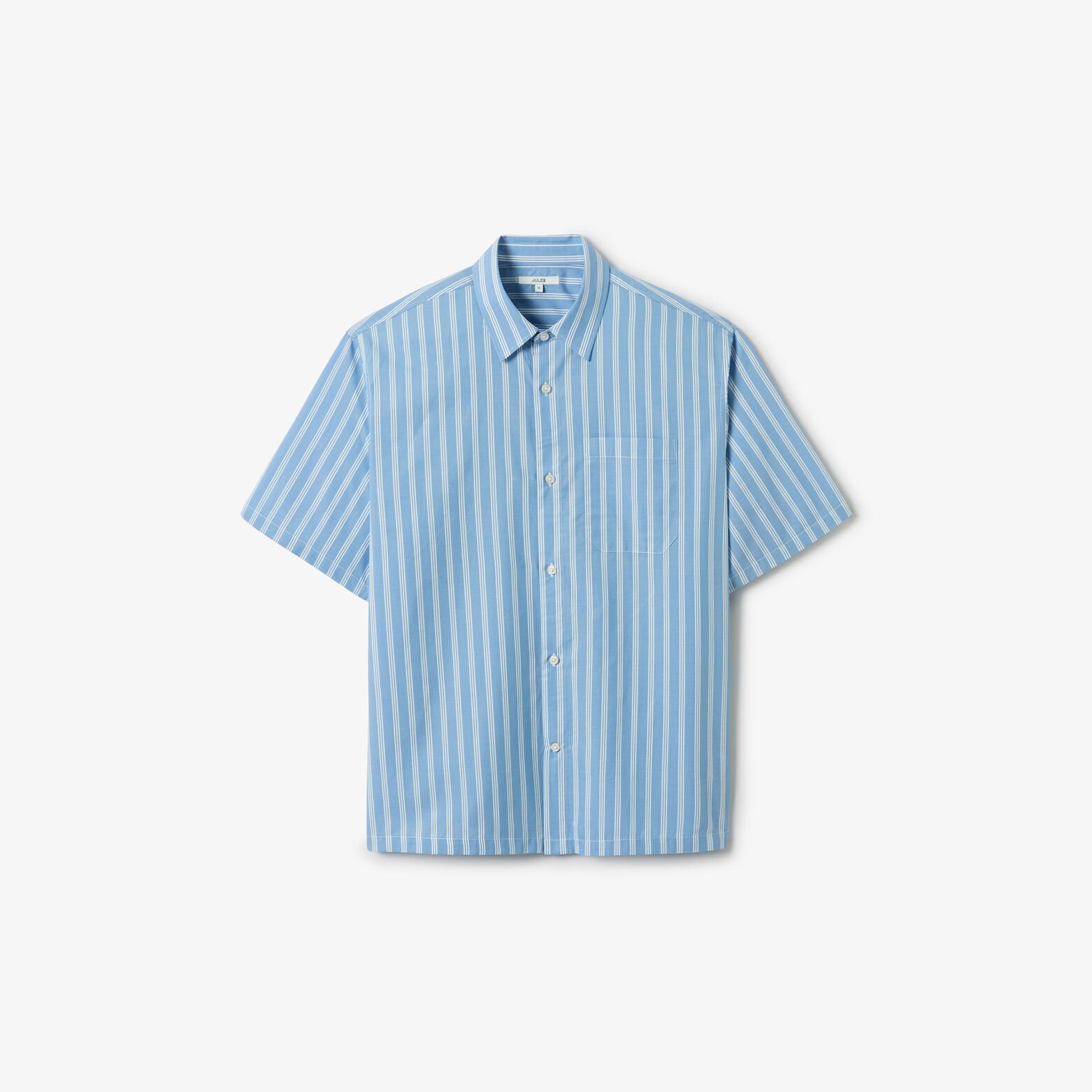 Chemisette en coton boxy ray&eacute;e