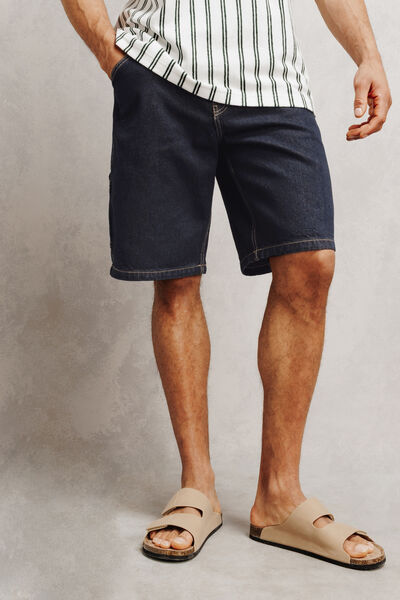 Short baggy en jean charpentier