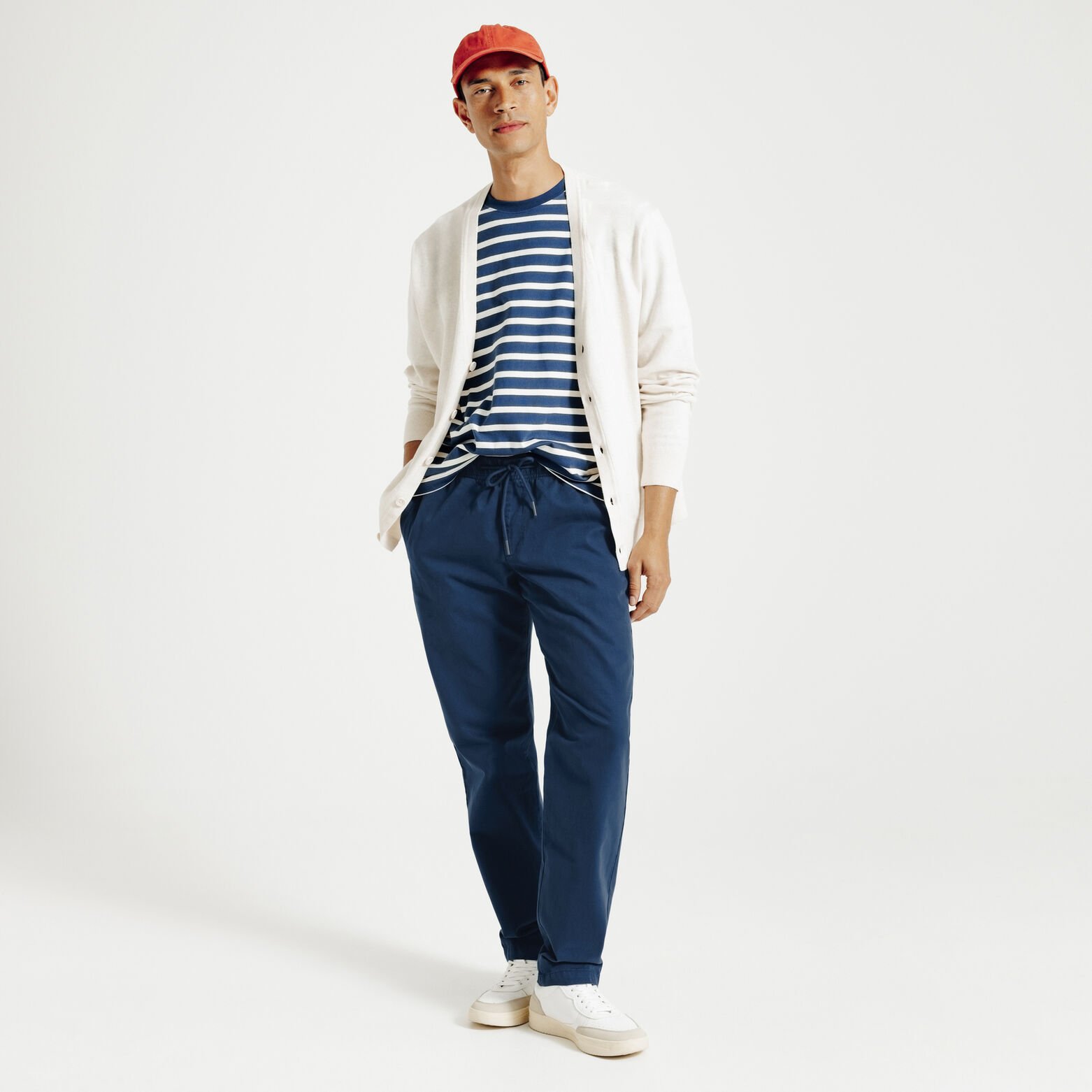 Pantalon straight taille élastiquée