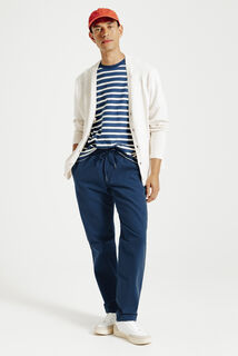 Straight fit broek met elastische taille