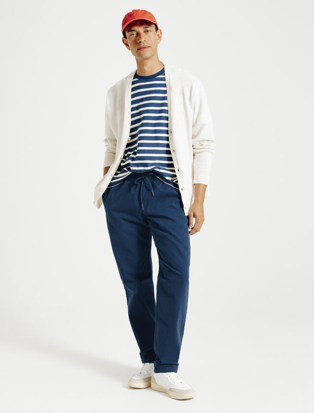 Straight fit broek met elastische taille