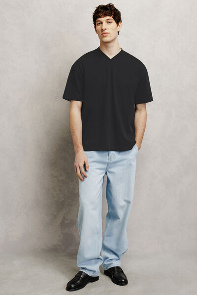 Tee shirt col V oversize