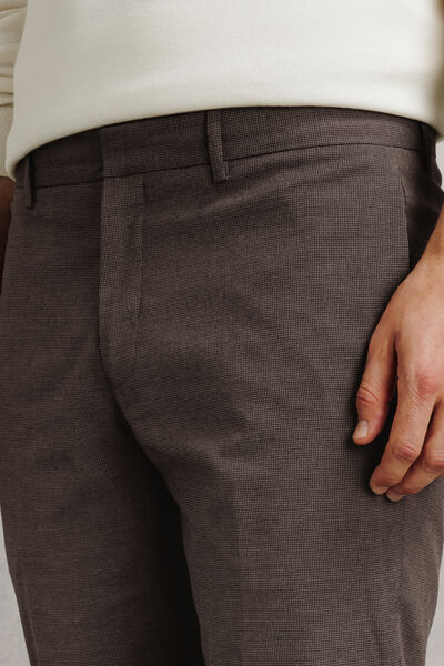 Pantalon de costume slim pied de puce