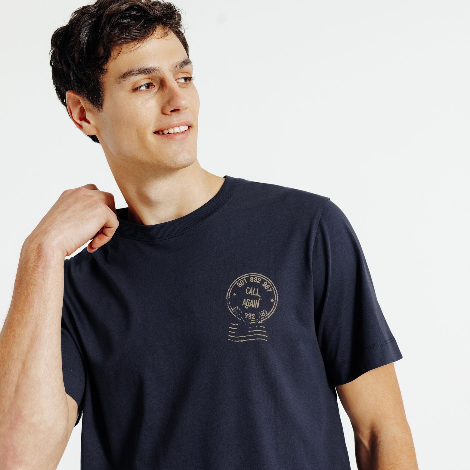 Tee shirt imprim&eacute; devant en coton