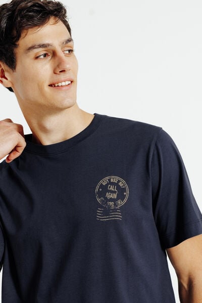 Tee shirt imprim&eacute; devant en coton