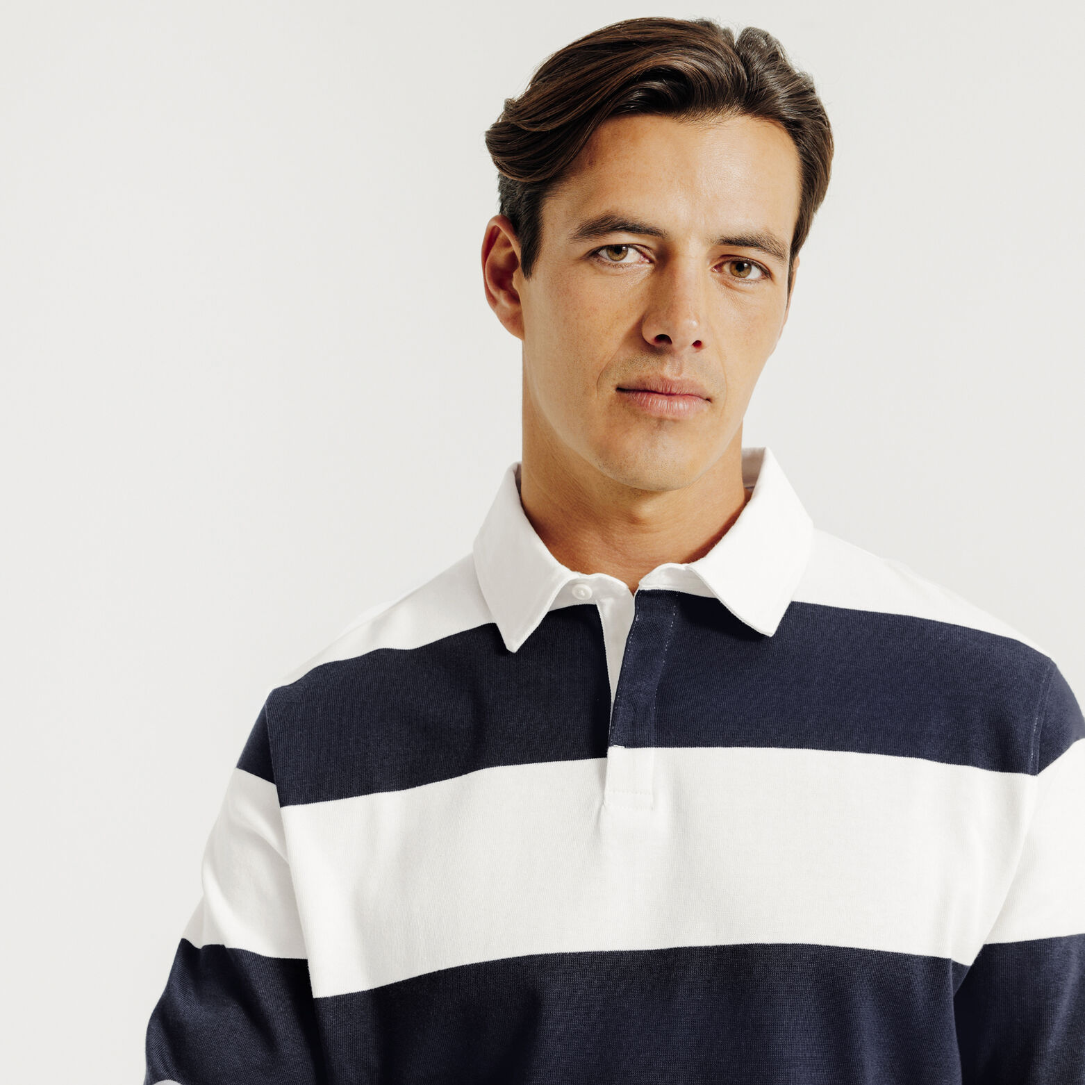 Polo manches longues rayé