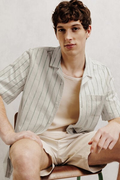 Hemdje in gestreept katoen