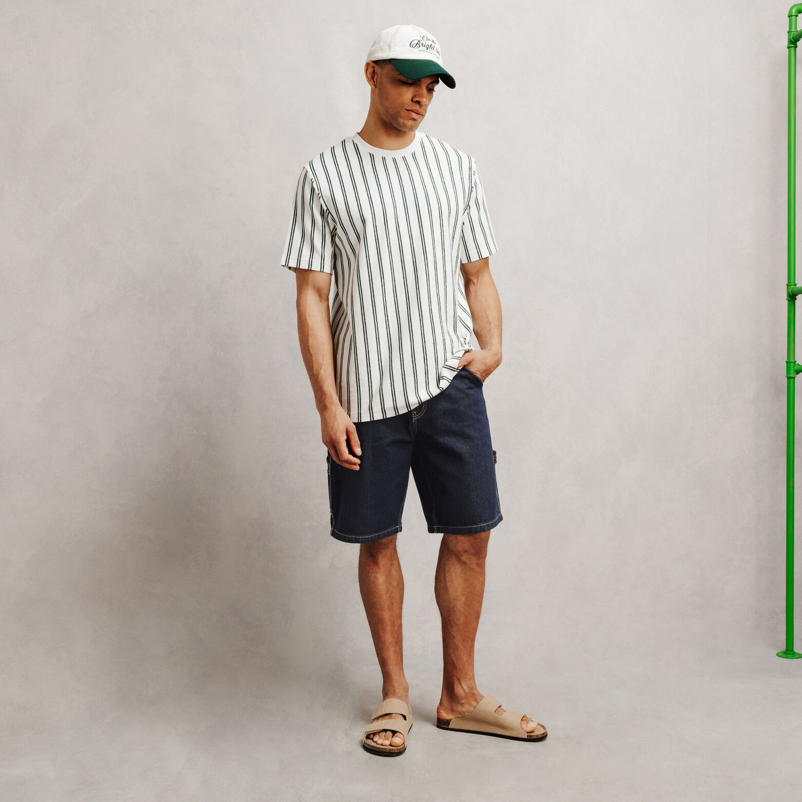 Short baggy en jean charpentier