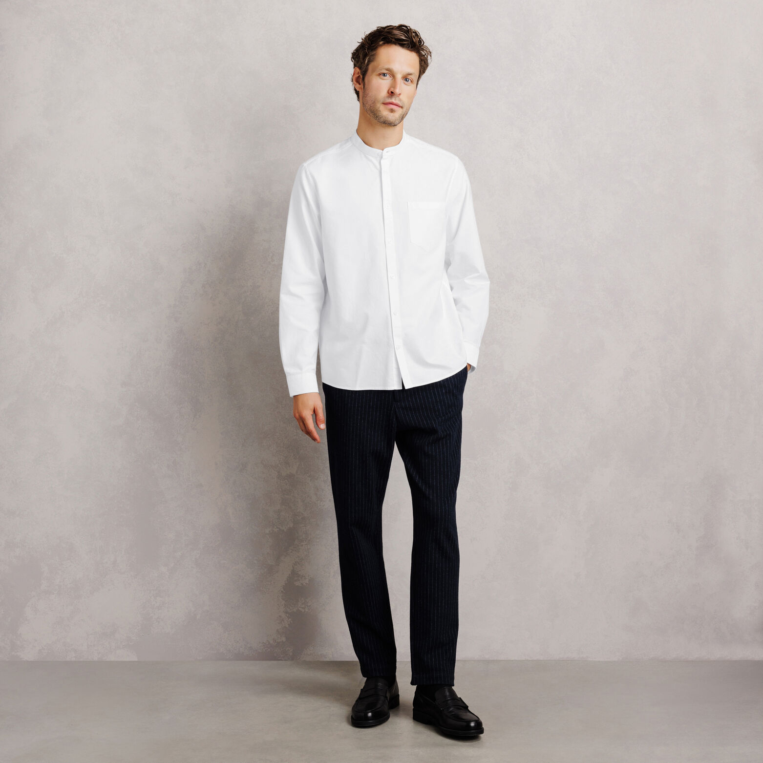 Chemise oxford "le parfait by Jules" col mao