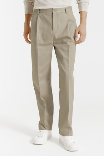 Loose fit chinobroek met plooien