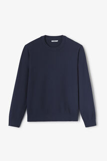 Pull col rond jeux de points fantaisie