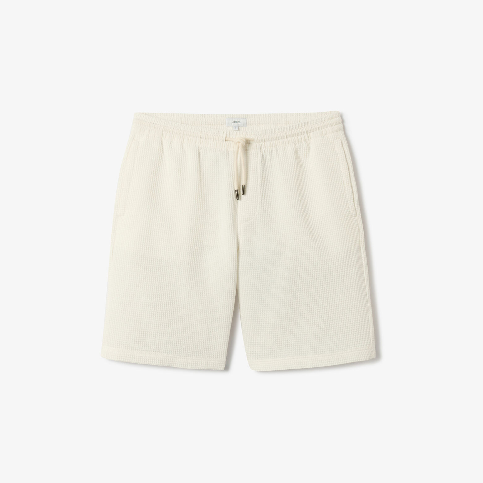 Bermuda in wafelstof met elastische tailleband