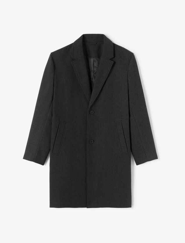 Manteau hiver long col tailleur