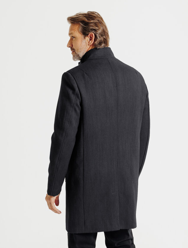 Manteau hiver long col montant