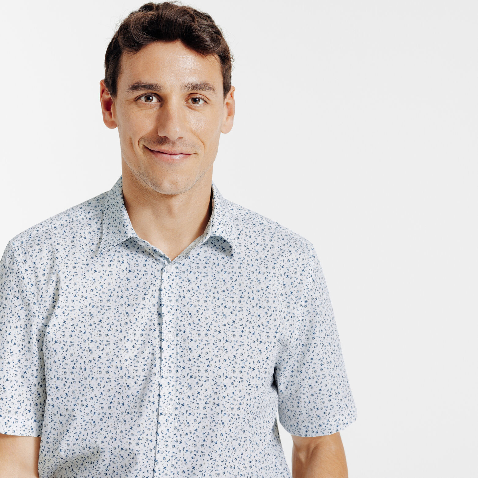 Chemisette en coton fleurie regular