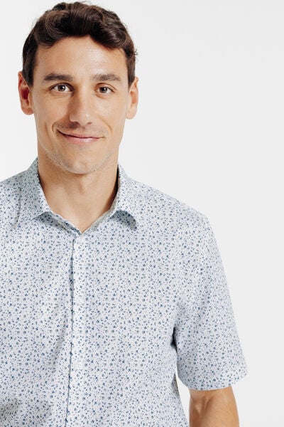Regular fit hemdje in katoen met bloemenprint