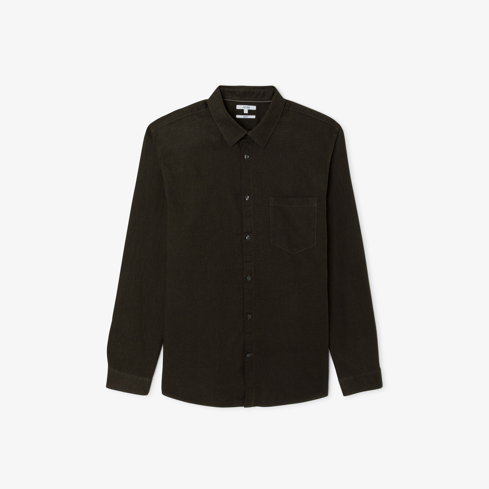 Chemise en coton lin unie