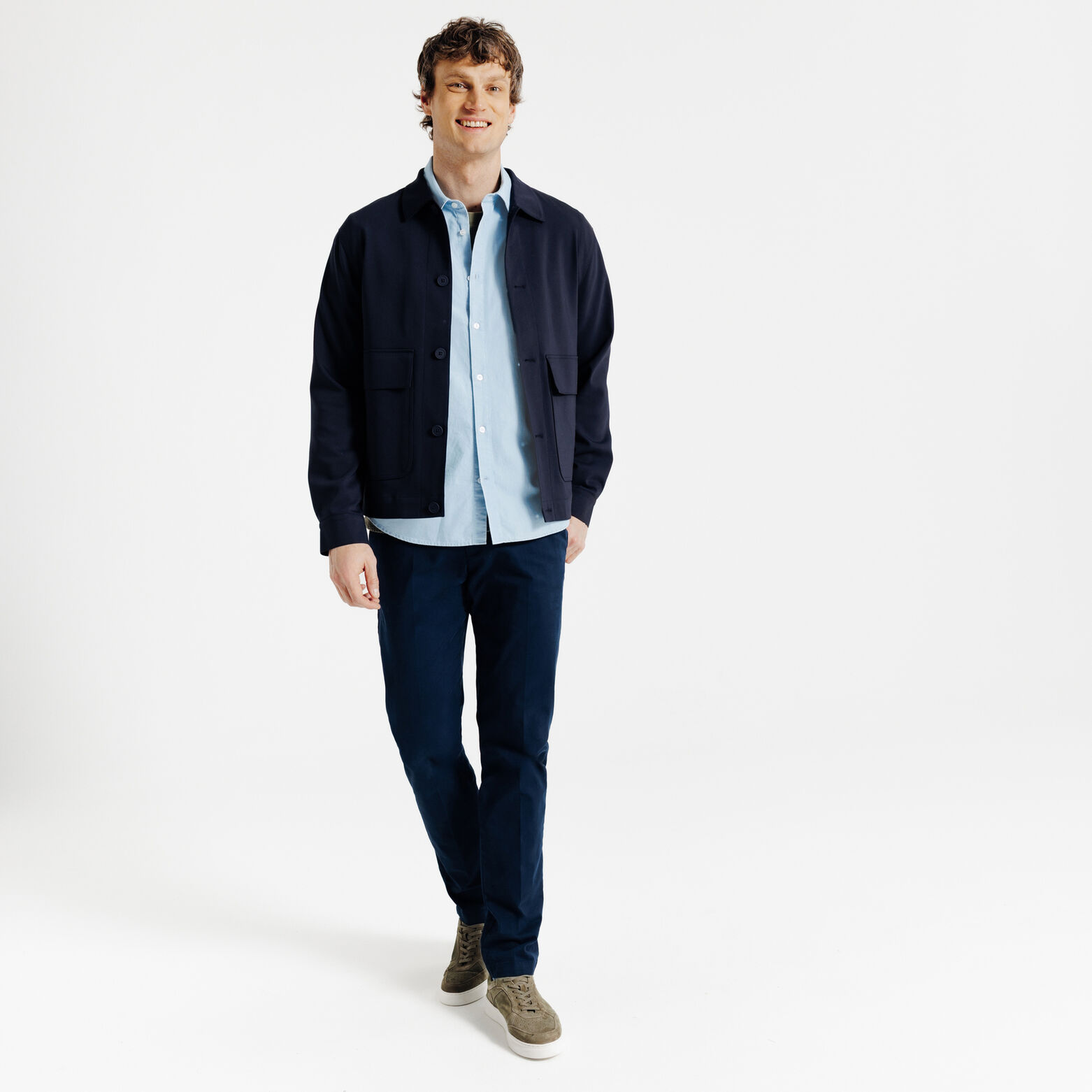 Chemise en coton regular unie