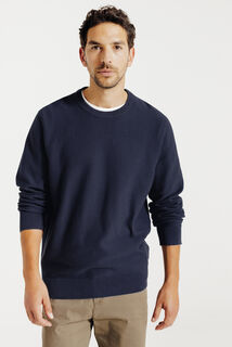 Pull col rond jeux de points fantaisie