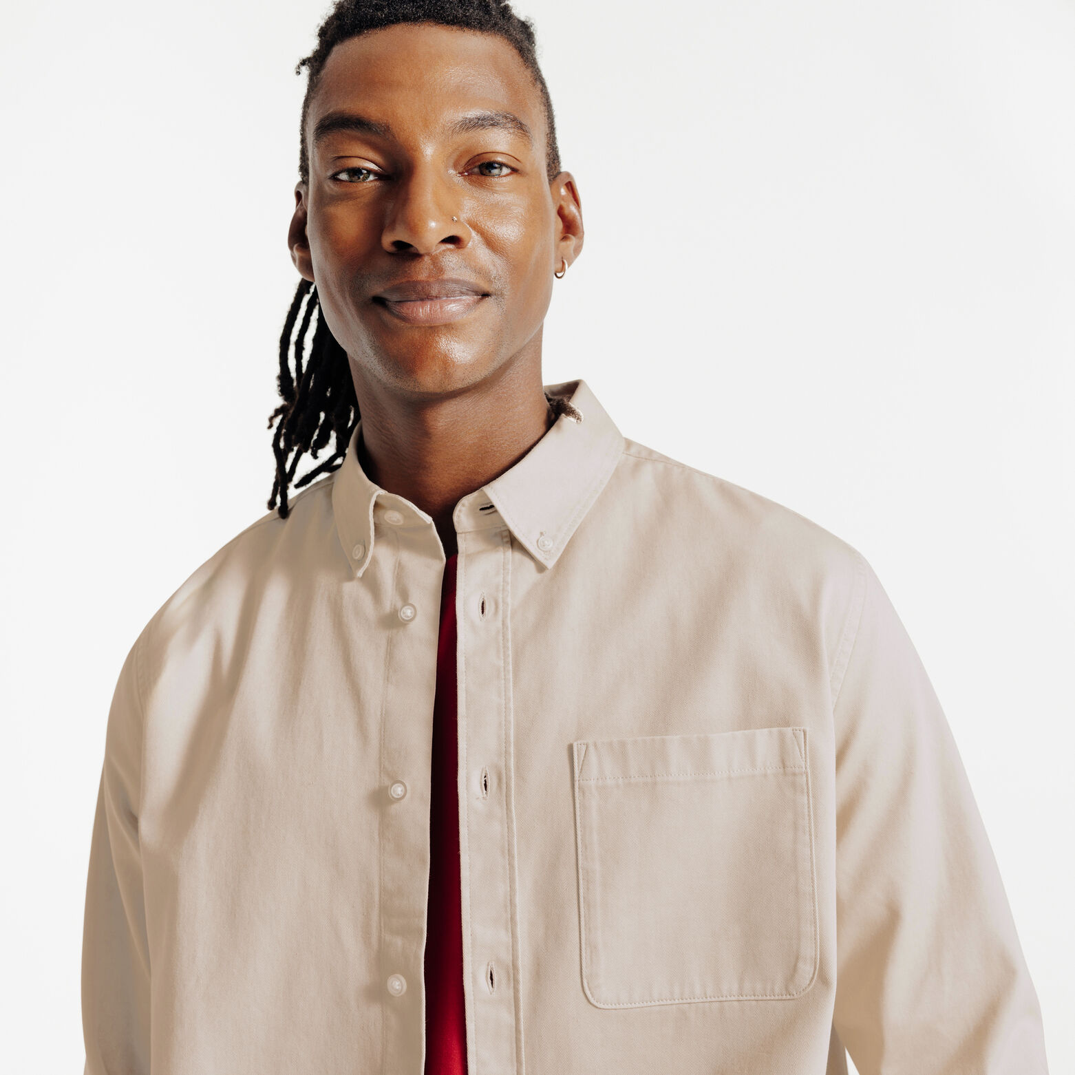 Chemise en coton unie