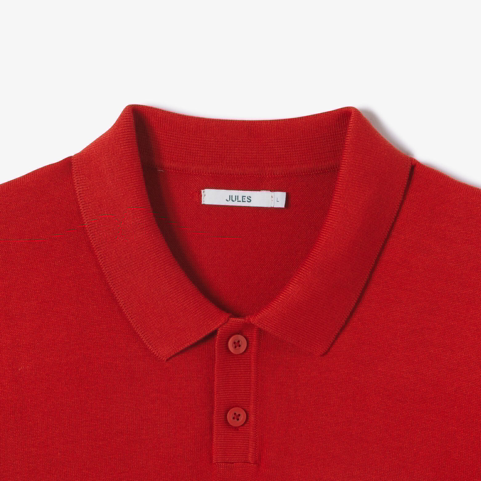 Polo en maille manches courtes col boutonn&eacute;