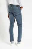 Slim jeans in 3 lengtes en gerecycled polyester