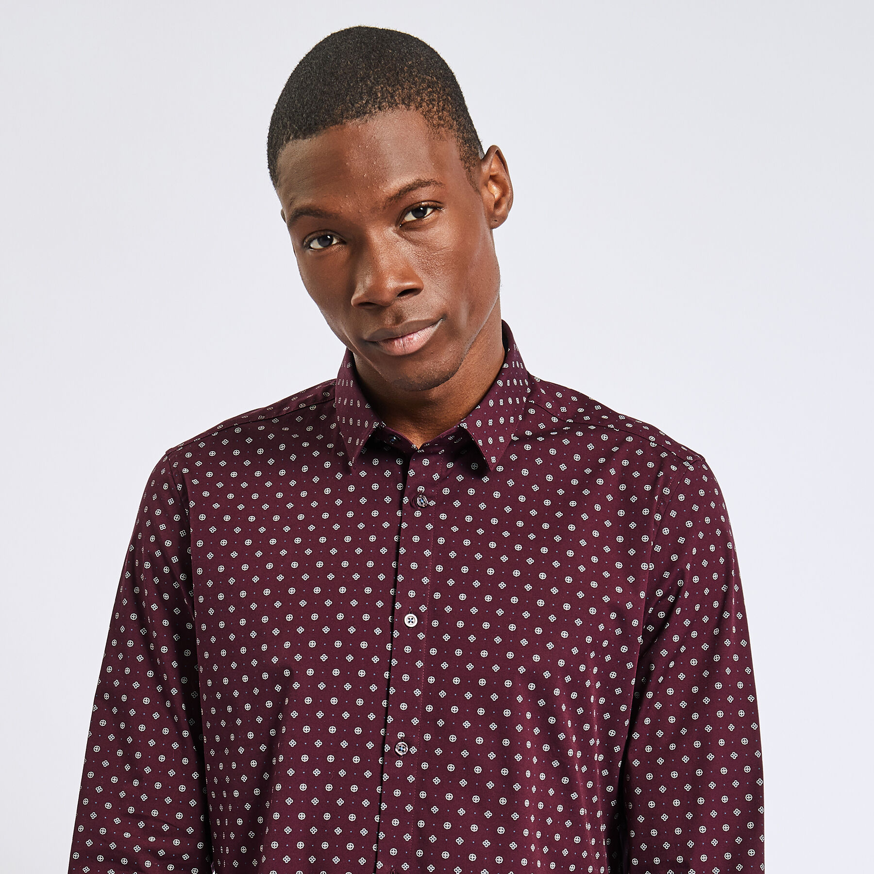 Chemise Homme Jules Grise à Carreaux - Taille XL Slim Fit - Manches Longues - Coton - Occasion Très Bon état