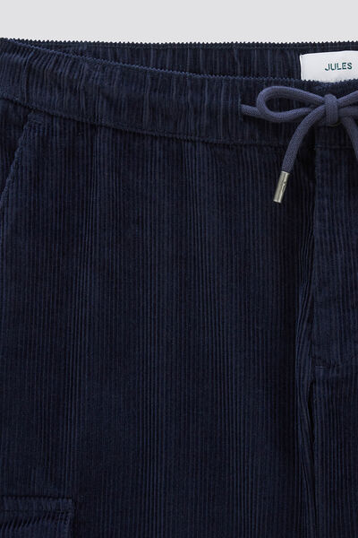 Pantalon forme cargo en velours coton recyclé