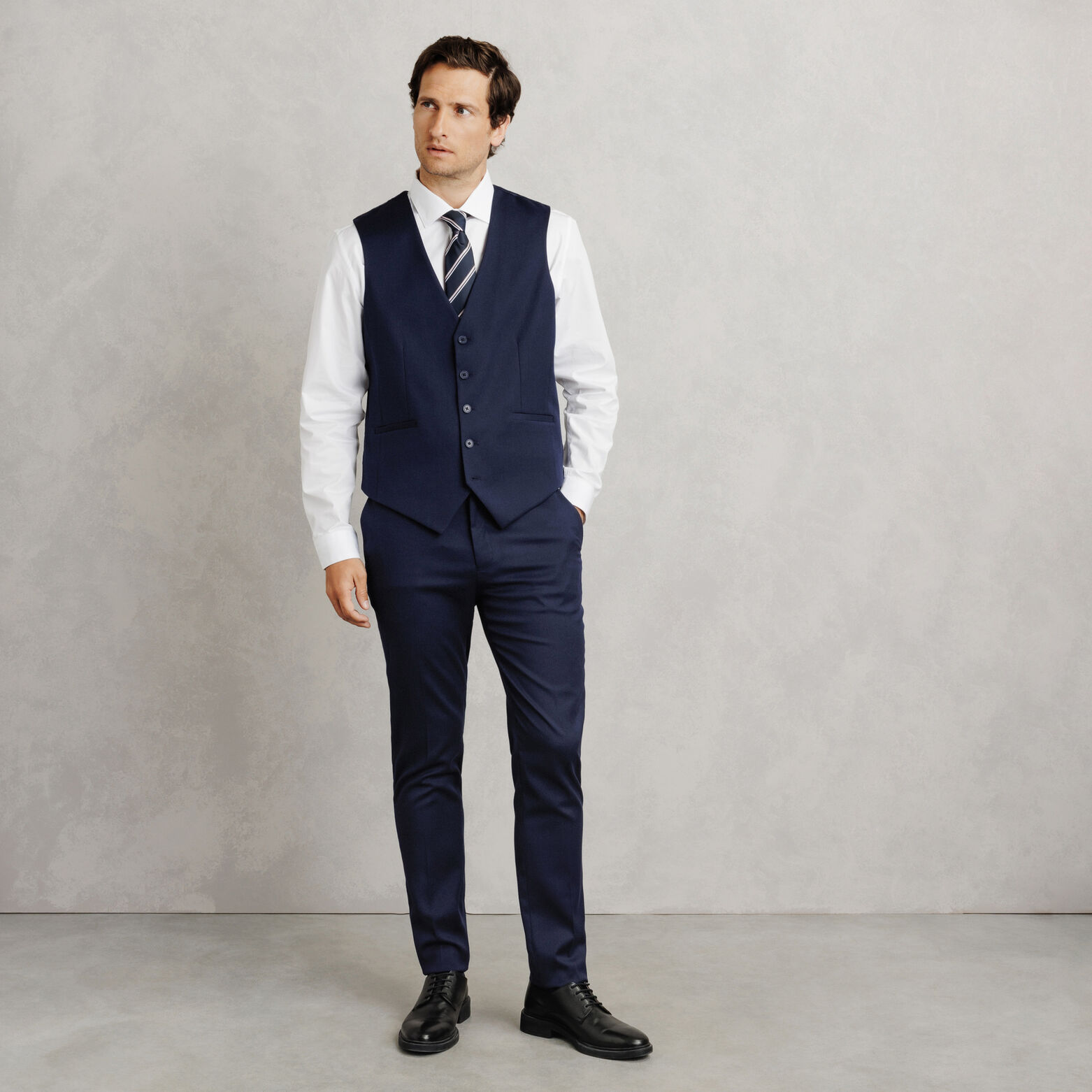 Effen slim kostuumgilet