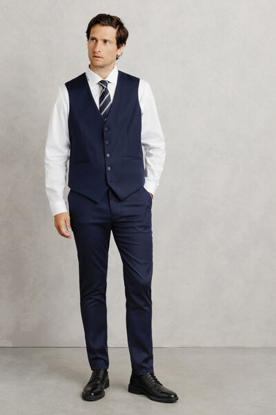 Effen slim kostuumgilet