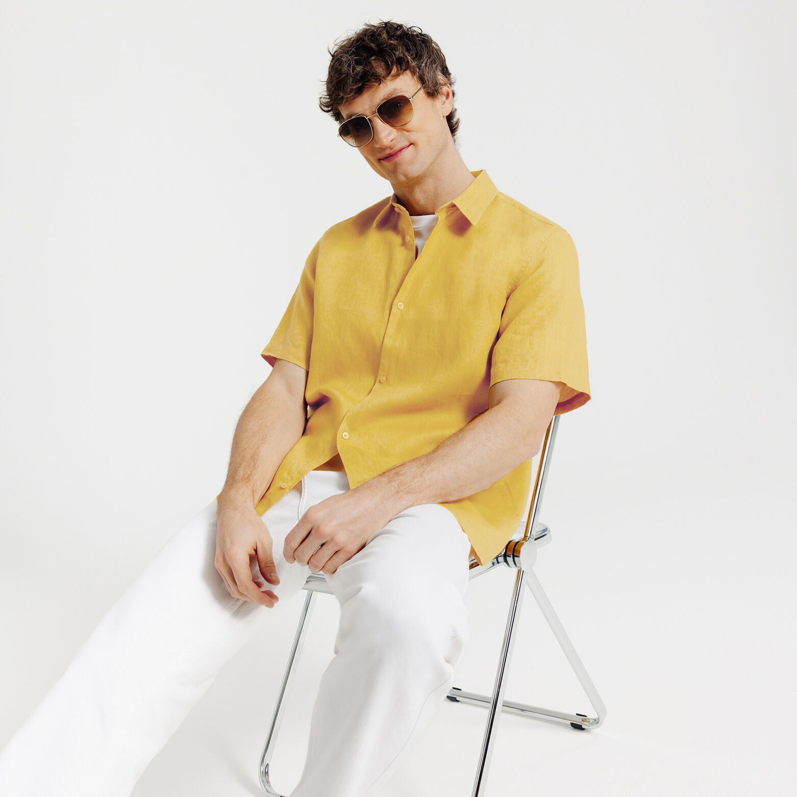 Effen hemdje in katoenlinnen